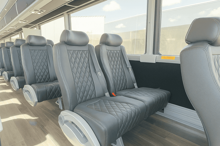 interior of Nashua Coach Bus Service charter bus