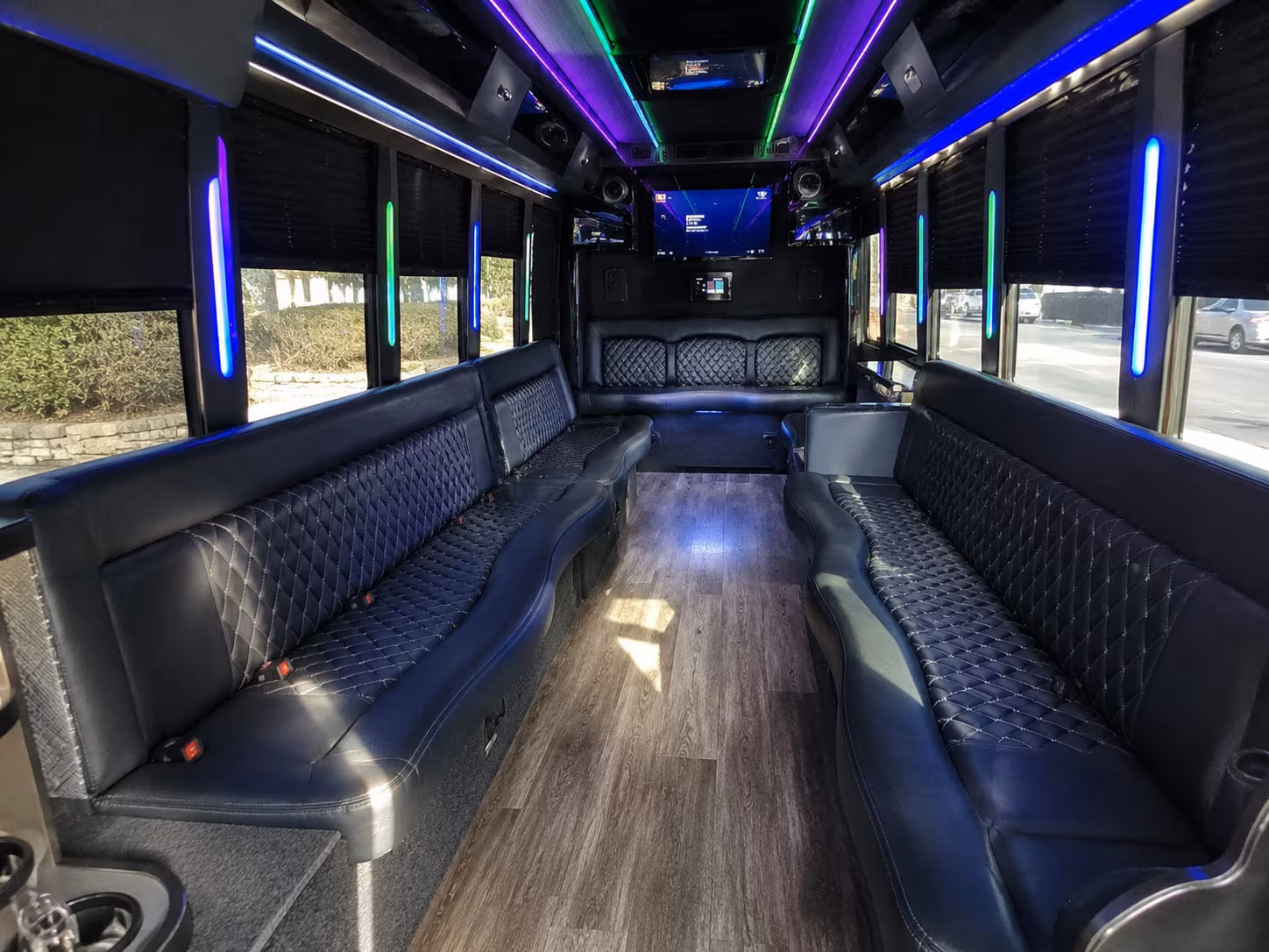 nashua 15 passenger party bus interior