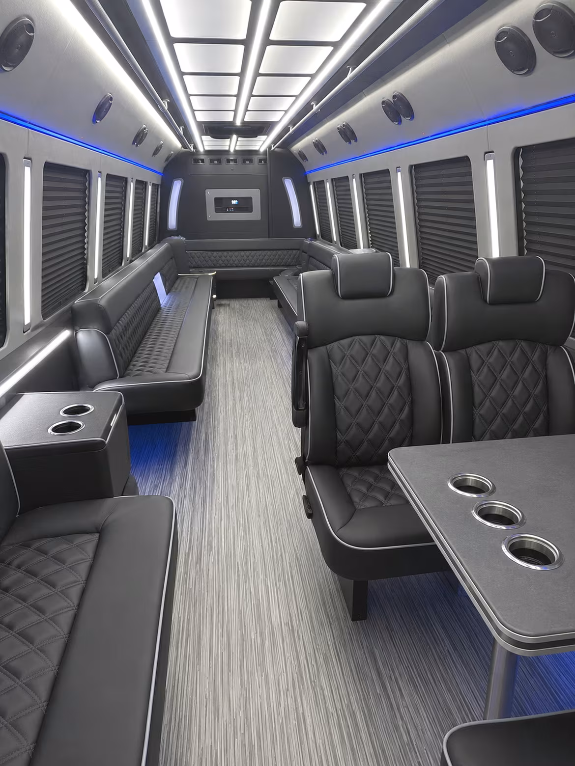 nashua 25 passenger party bus inside