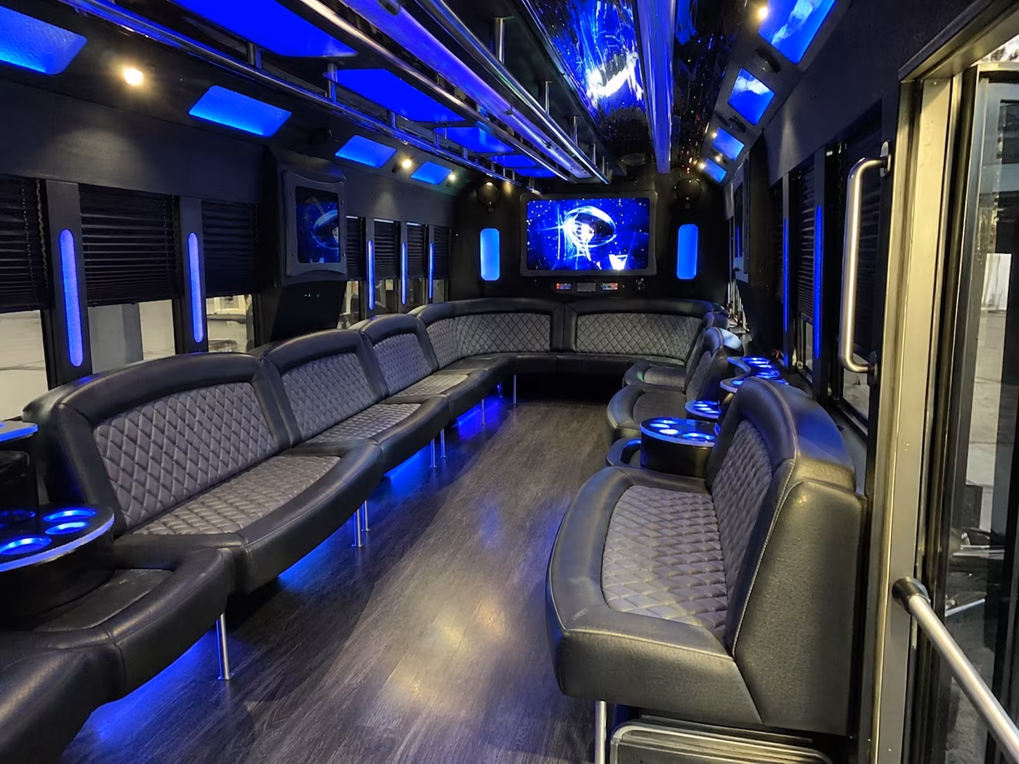 nashua 28 passenger party bus interior