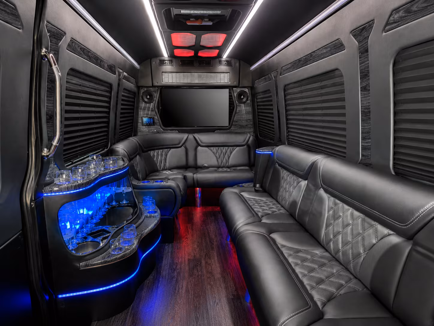 nashua 30 passenger party bus inside