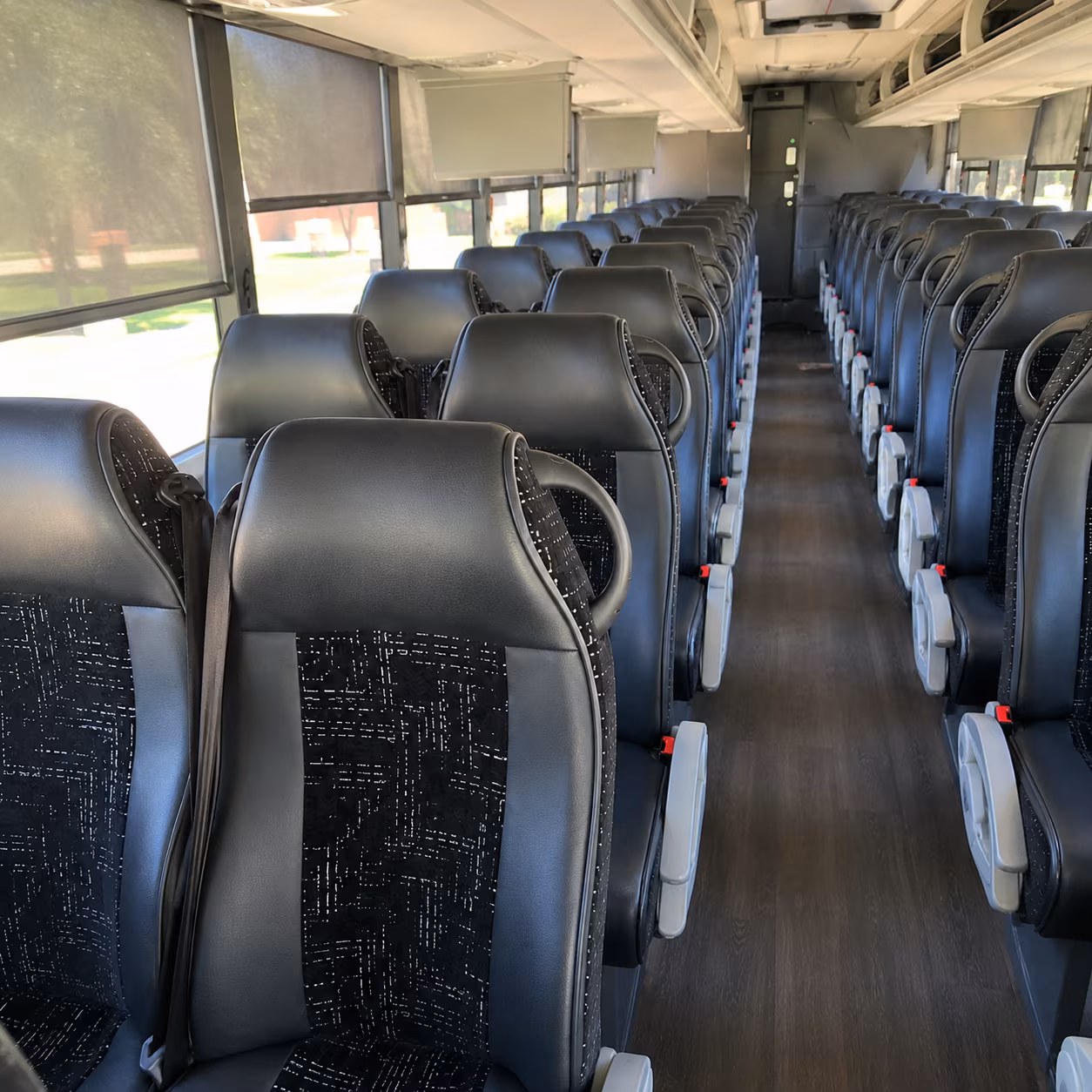 nashua 56 passenger charter bus inside